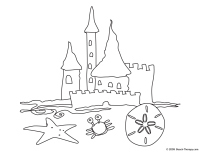 Sand Castle Coloring Page