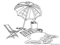 Beach Towel Coloring Page Hard